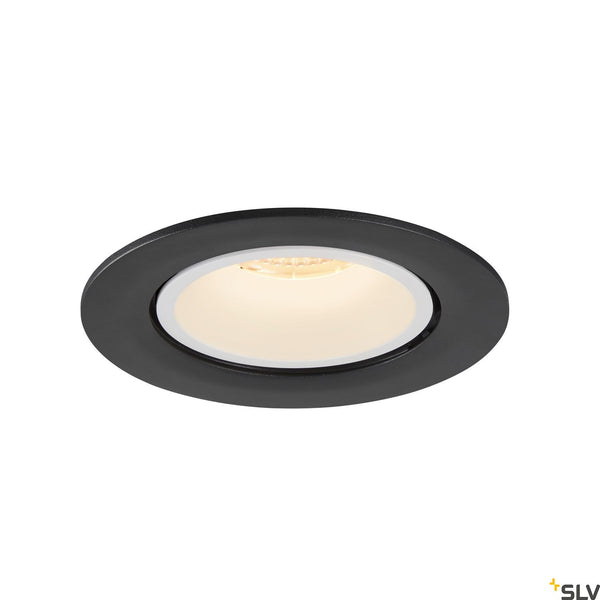 SLV NUMINOS® GIMBLE L, black / white recessed ceiling light, 3000K 40° 1005997
