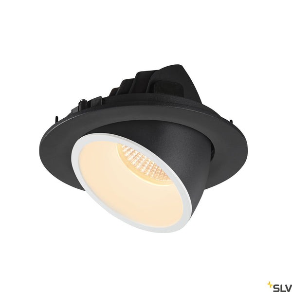 SLV NUMINOS® GIMBLE L, black / white recessed ceiling light, 3000K 40° 1005997