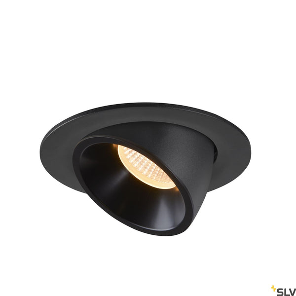 SLV NUMINOS® GIMBLE L, black recessed ceiling light, 3000K 55° 1005999