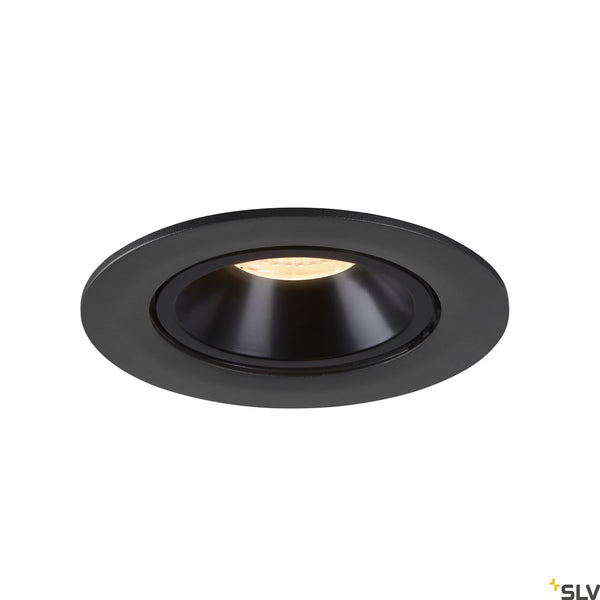 SLV NUMINOS® GIMBLE L, black recessed ceiling light, 3000K 55° 1005999