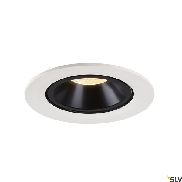 SLV NUMINOS® GIMBLE L, black / white recessed ceiling light, 3000K 20° 1006002
