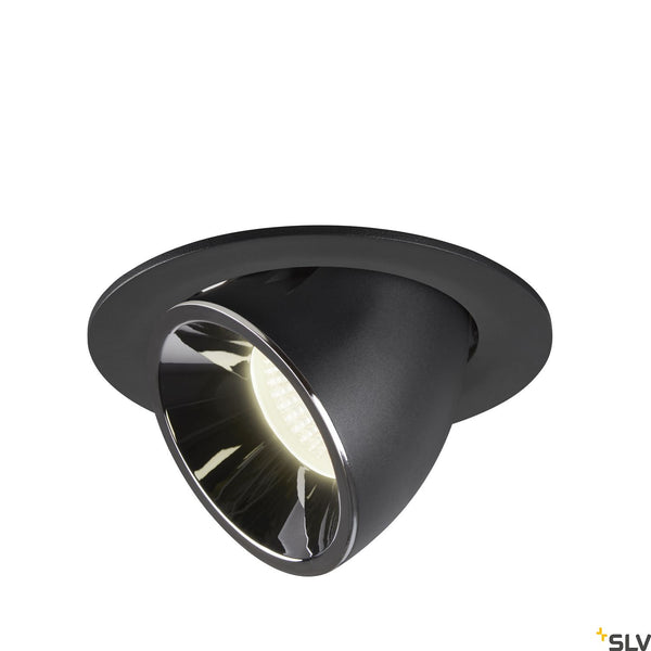 SLV NUMINOS® GIMBLE L, black / chrome recessed ceiling light, 4000K 20° 1006013