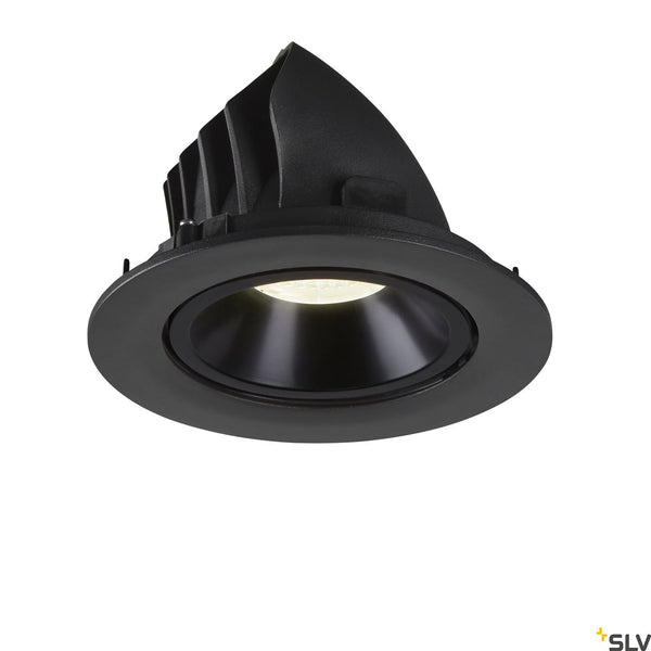 SLV NUMINOS® GIMBLE L, black recessed ceiling light, 4000K 40° 1006014