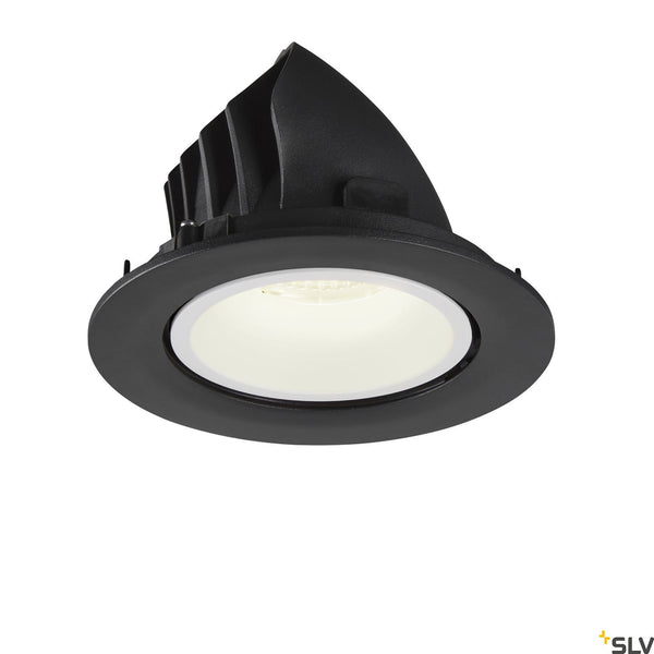 SLV NUMINOS® GIMBLE L, black / white recessed ceiling light, 4000K 40° 1006015