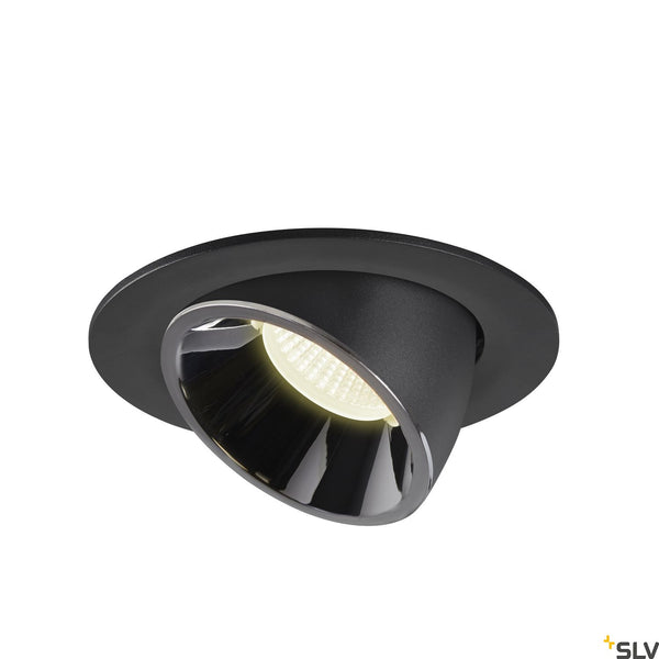 SLV NUMINOS® GIMBLE L, black / chrome recessed ceiling light, 4000K 40° 1006016