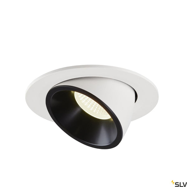 SLV NUMINOS® GIMBLE L, white / black recessed ceiling light, 4000K 20° 1006020