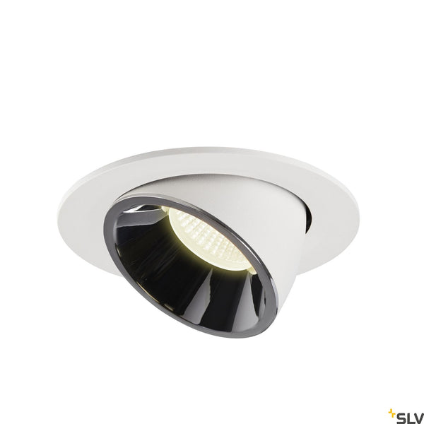 SLV NUMINOS® GIMBLE L, white / chrome recessed ceiling light, 4000K 20° 1006022