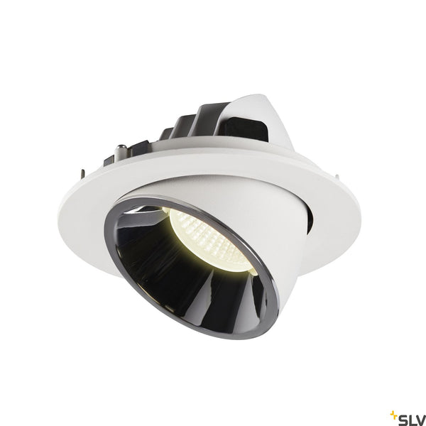 SLV NUMINOS® GIMBLE L, white / chrome recessed ceiling light, 4000K 20° 1006022