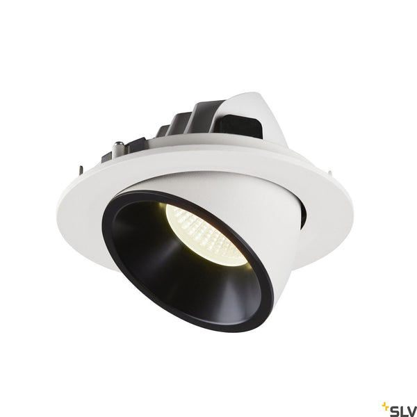 SLV NUMINOS® GIMBLE L, white / black recessed ceiling light, 4000K 40° 1006023