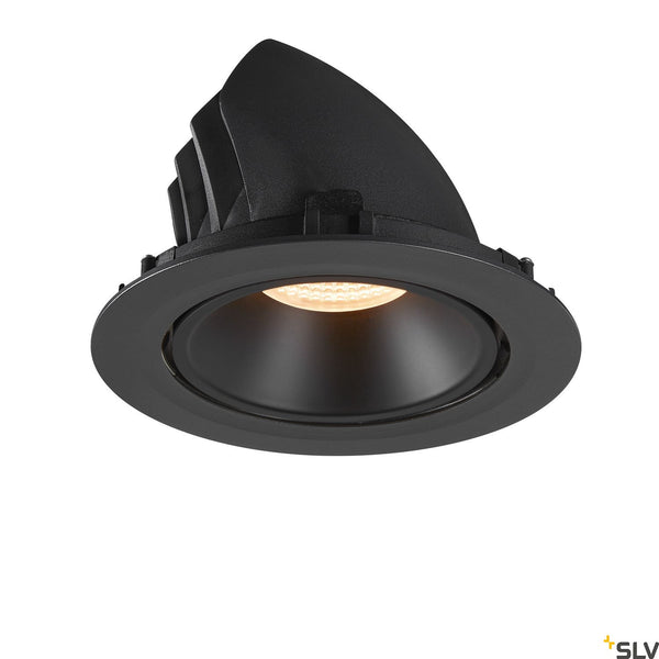 SLV NUMINOS® GIMBLE XL, black recessed ceiling light, 2700K 55° 1006035