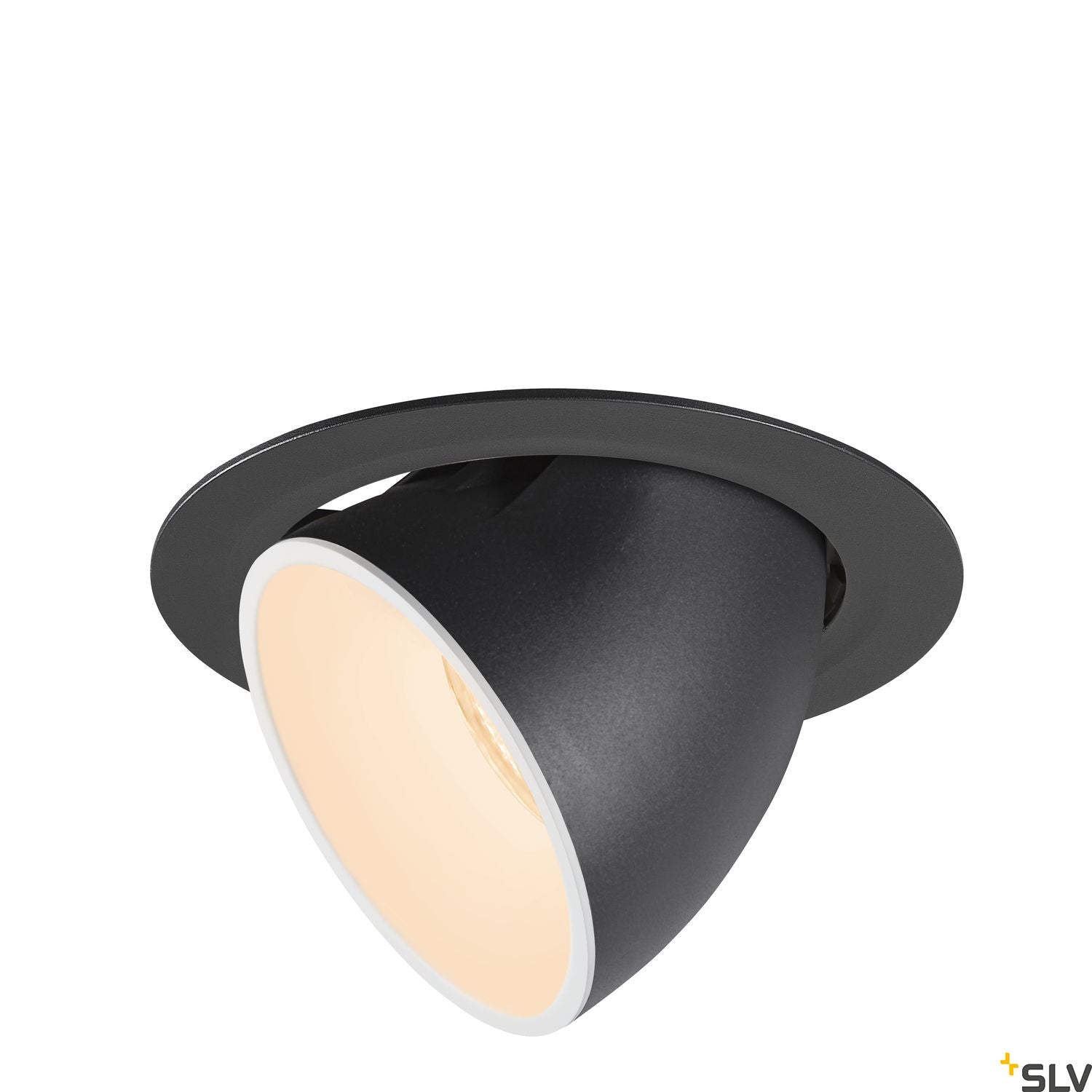 SLV NUMINOS® GIMBLE XL, black / white recessed ceiling light, 2700K 55° 1006036