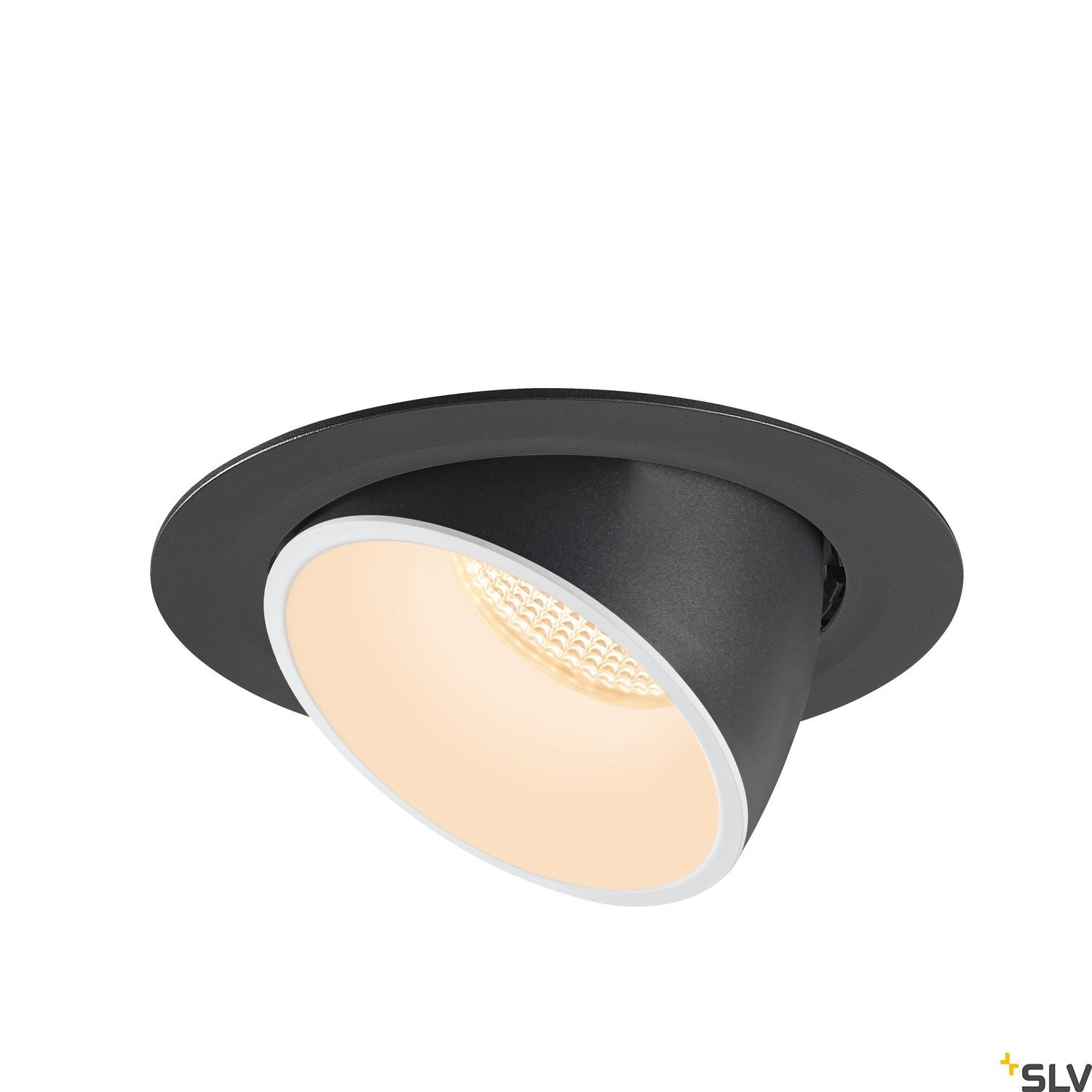 SLV NUMINOS® GIMBLE XL, black / white recessed ceiling light, 2700K 55° 1006036