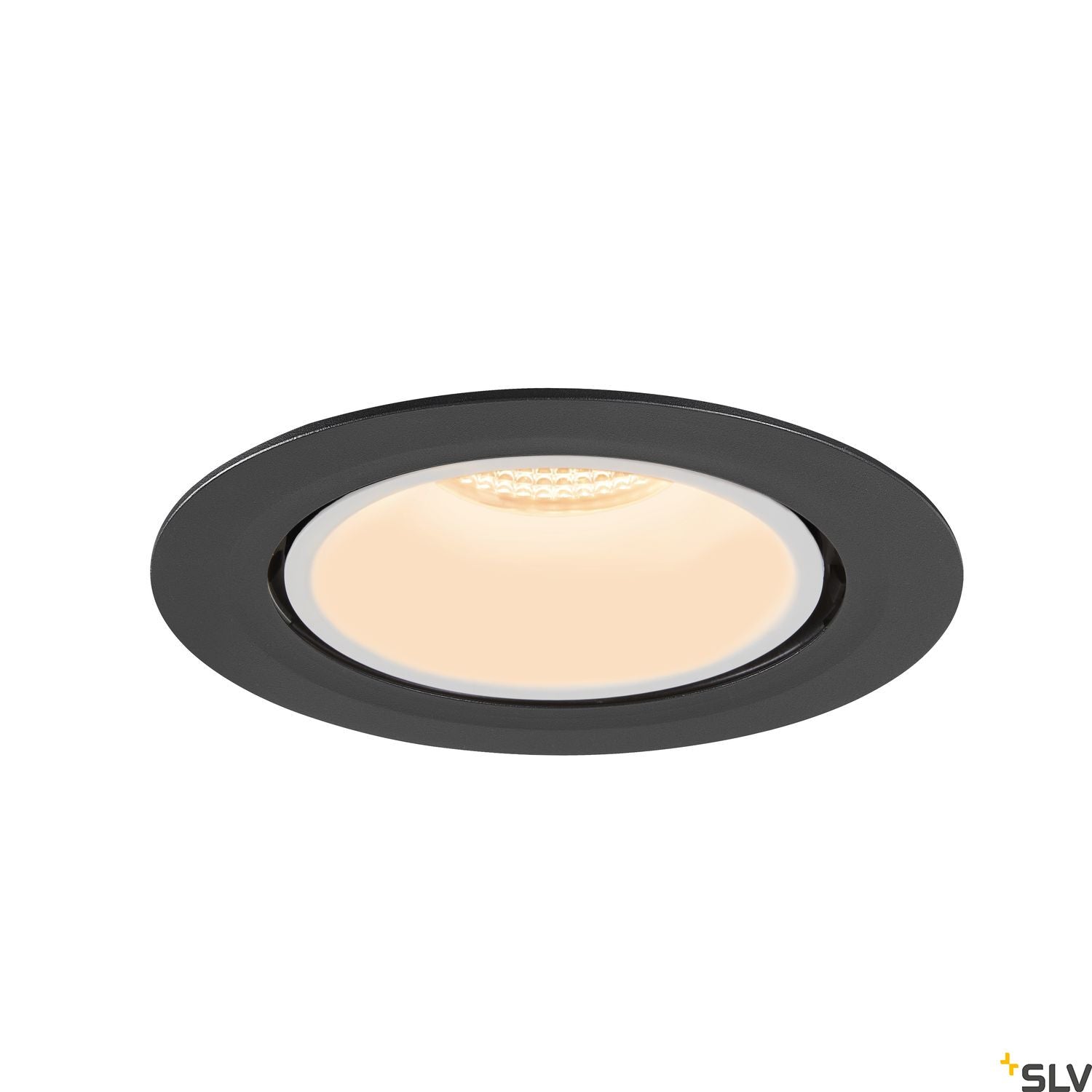 SLV NUMINOS® GIMBLE XL, black / white recessed ceiling light, 2700K 55° 1006036