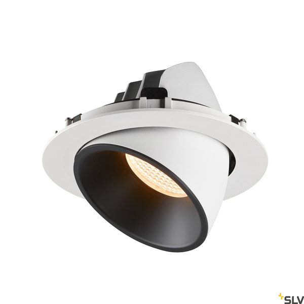 SLV NUMINOS® GIMBLE XL, white / black recessed ceiling light, 2700K 20° 1006038