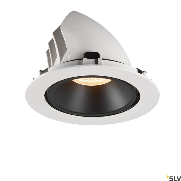 SLV NUMINOS® GIMBLE XL, white / black recessed ceiling light, 2700K 40° 1006041