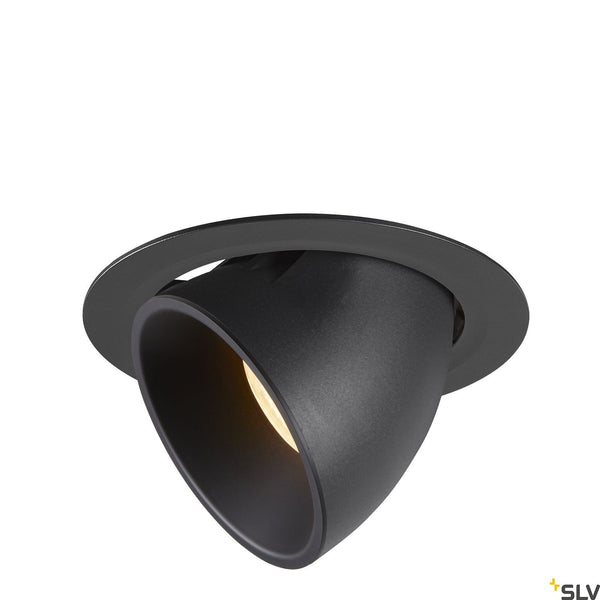SLV NUMINOS® GIMBLE XL, black recessed ceiling light, 3000K 20° 1006047