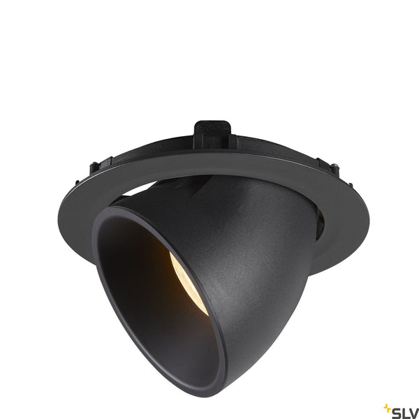 SLV NUMINOS® GIMBLE XL, black recessed ceiling light, 3000K 20° 1006047
