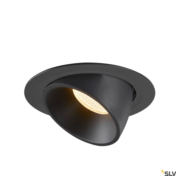 SLV NUMINOS® GIMBLE XL, black recessed ceiling light, 3000K 40° 1006050