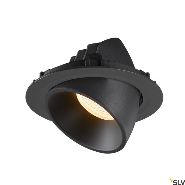 SLV NUMINOS® GIMBLE XL, black recessed ceiling light, 3000K 40° 1006050