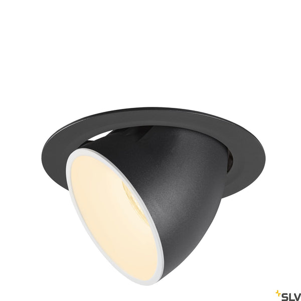 SLV NUMINOS® GIMBLE XL, black / white recessed ceiling light, 3000K 40° 1006051