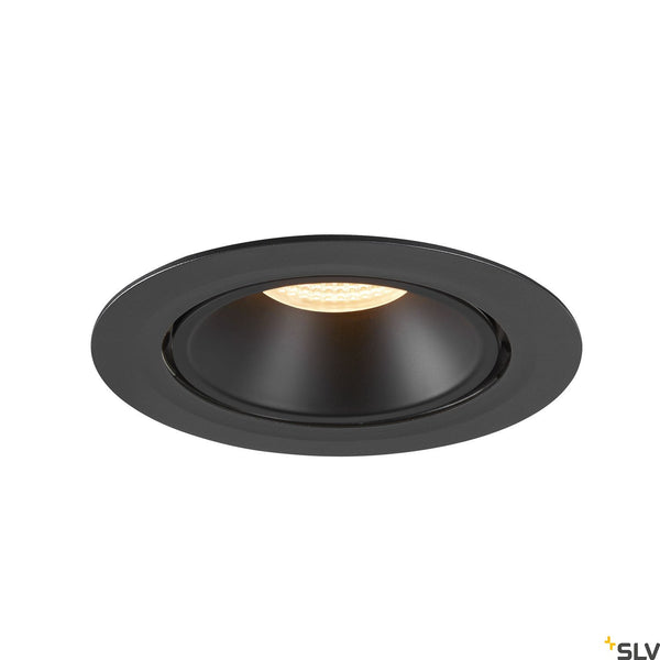 SLV NUMINOS® GIMBLE XL, black recessed ceiling light, 3000K 55° 1006053