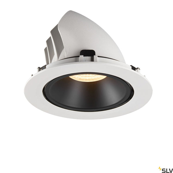 SLV NUMINOS® GIMBLE XL, white / black recessed ceiling light, 3000K 20° 1006056
