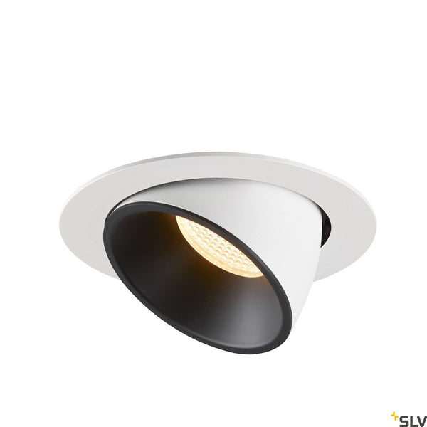SLV NUMINOS® GIMBLE XL, white / black recessed ceiling light, 3000K 40° 1006059