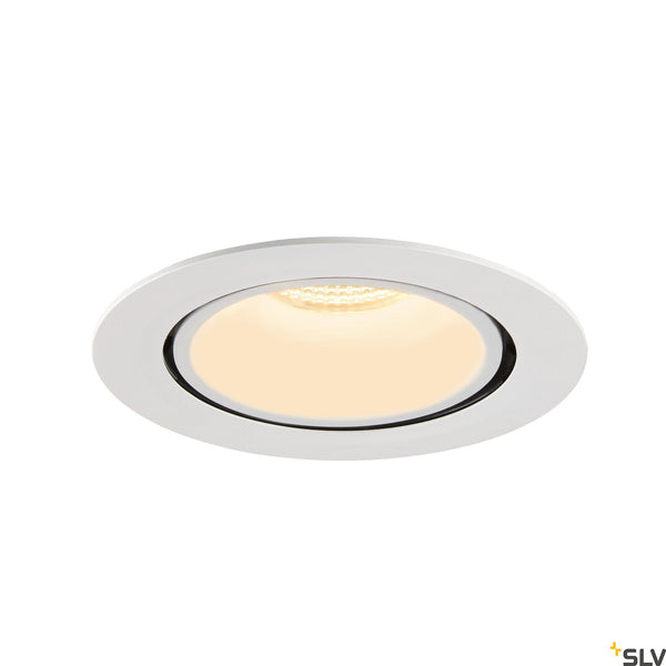 SLV NUMINOS® GIMBLE XL, white recessed ceiling light, 3000K 55° 1006063