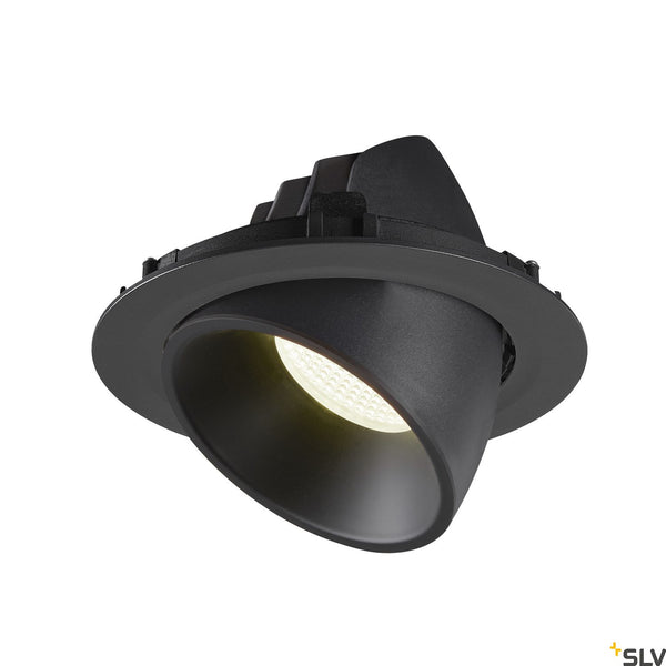 SLV NUMINOS® GIMBLE XL, black recessed ceiling light, 4000K 20° 1006065