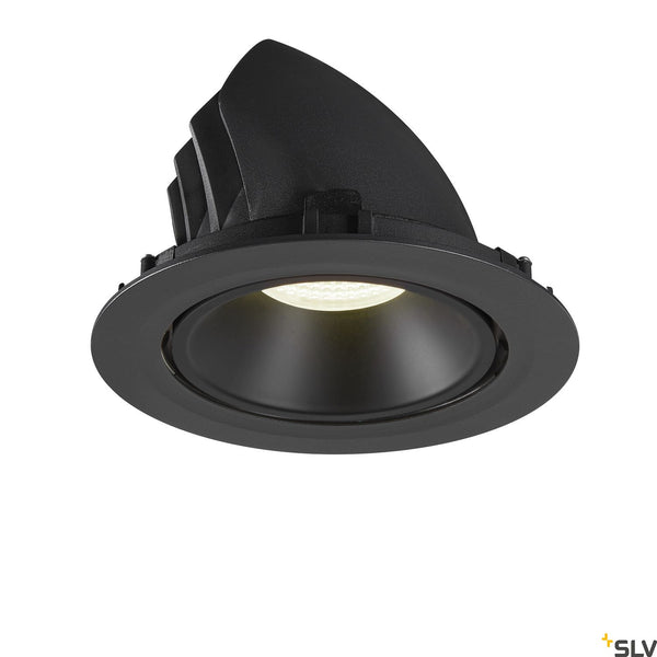 SLV NUMINOS® GIMBLE XL, black recessed ceiling light, 4000K 20° 1006065