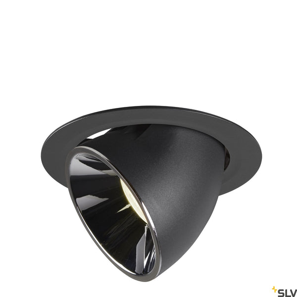 SLV NUMINOS® GIMBLE XL, black / chrome recessed ceiling light, 4000K 20° 1006067