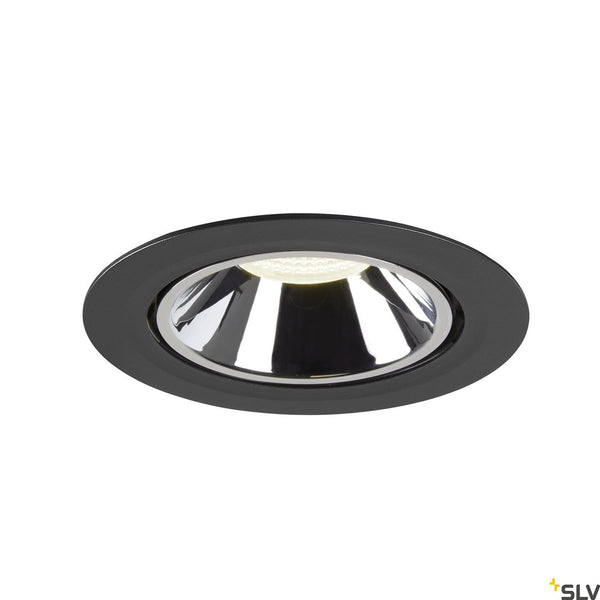 SLV NUMINOS® GIMBLE XL, black / chrome recessed ceiling light, 4000K 20° 1006067