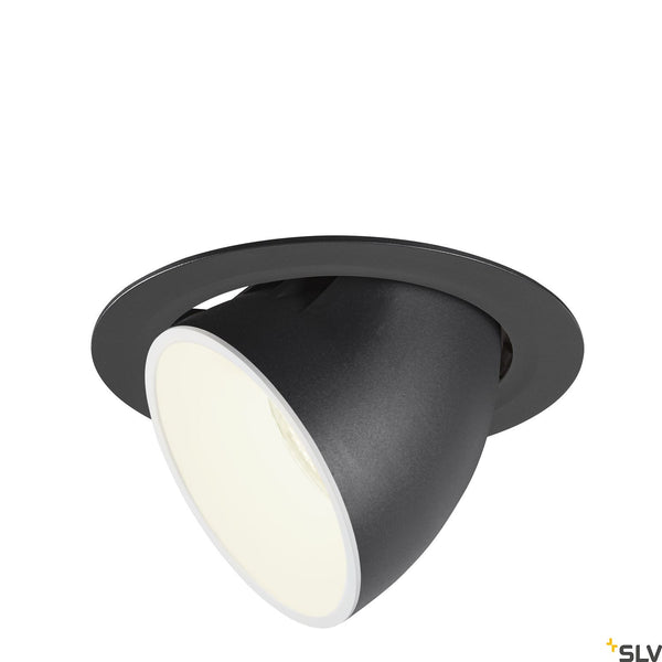 SLV NUMINOS® GIMBLE XL, black / white recessed ceiling light, 4000K 40° 1006069