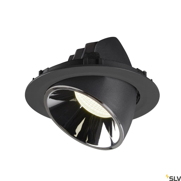 SLV NUMINOS® GIMBLE XL, black / chrome recessed ceiling light, 4000K 40° 1006070