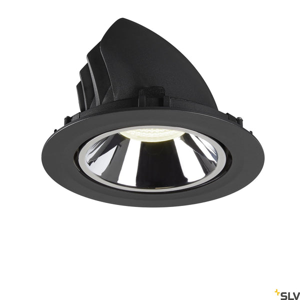 SLV NUMINOS® GIMBLE XL, black / chrome recessed ceiling light, 4000K 40° 1006070