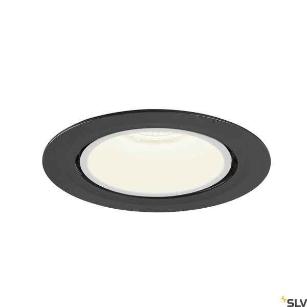 SLV NUMINOS® GIMBLE XL, black / white recessed ceiling light, 4000K 55° 1006072