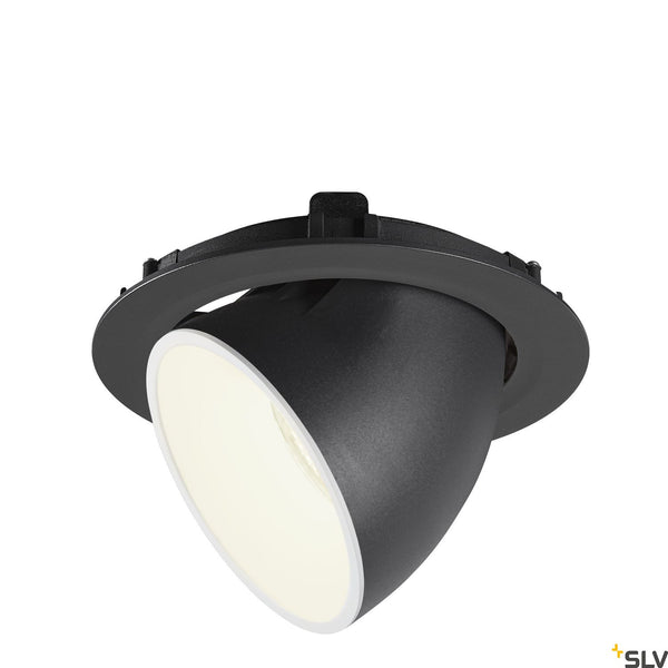 SLV NUMINOS® GIMBLE XL, black / white recessed ceiling light, 4000K 55° 1006072