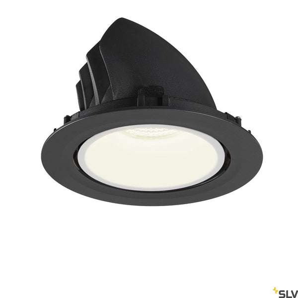 SLV NUMINOS® GIMBLE XL, black / white recessed ceiling light, 4000K 55° 1006072