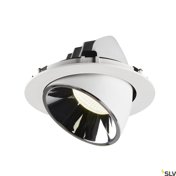 SLV NUMINOS® GIMBLE XL, white / chrome recessed ceiling light, 4000K 20° 1006076