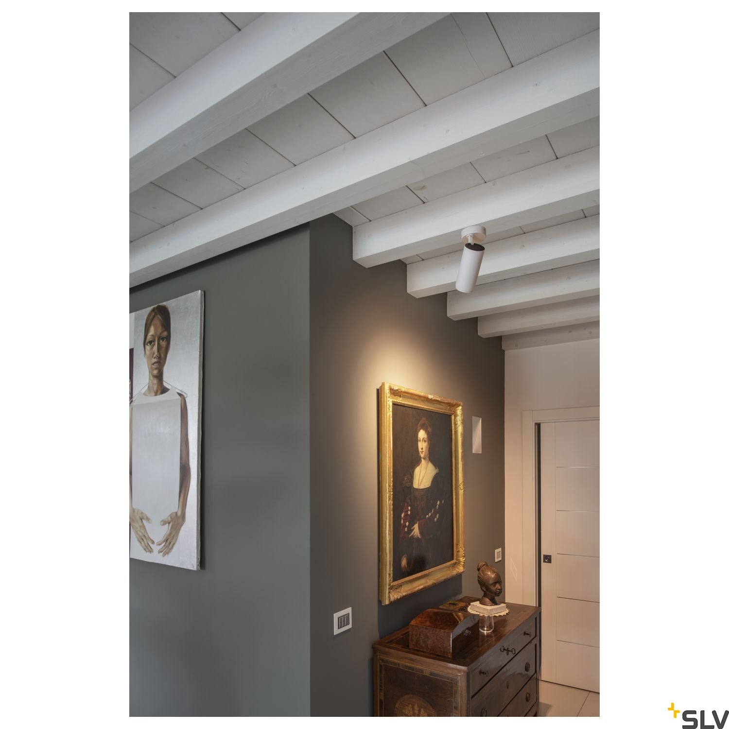 SLV NUMINOS® SPOT Dimmable, white / black ceiling mounted light, 36W 3000K 36° 1006093