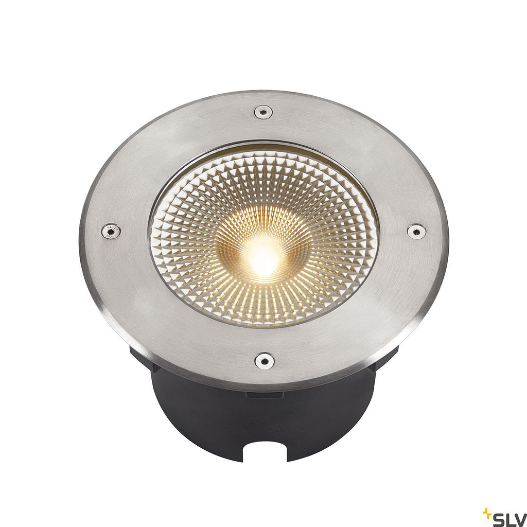 SLV ROCCI 200 EL round, black in-ground light 16W 3000K 120° 1006104
