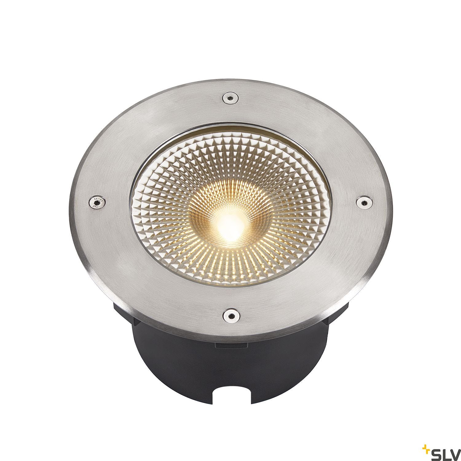 SLV ROCCI 200 EL round, black in-ground light 16W 3000K 120° 1006104