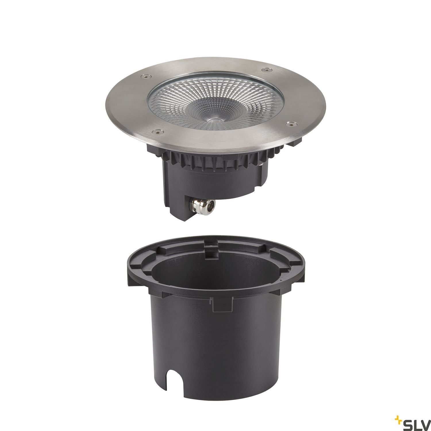 SLV ROCCI 200 EL round, black in-ground light 16W 3000K 120° 1006104