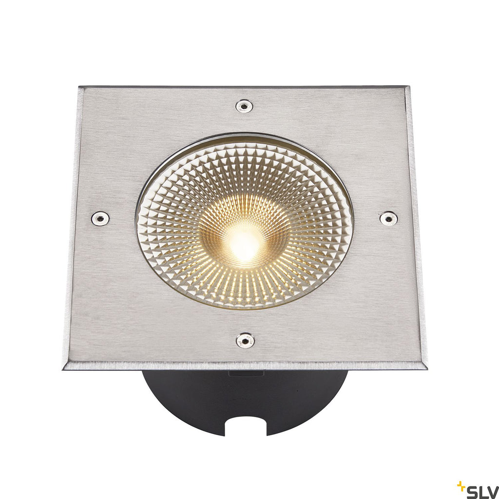 SLV ROCCI 200 EL square, black in-ground light 16W 3000K 120° 1006105