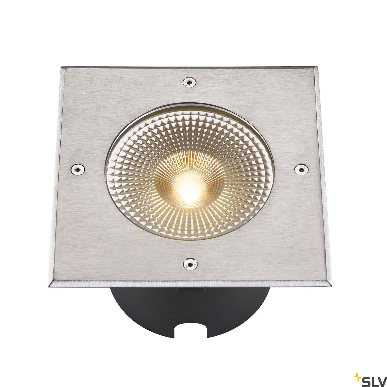 SLV ROCCI 200 EL square, black in-ground light 16W 3000K 120° 1006105