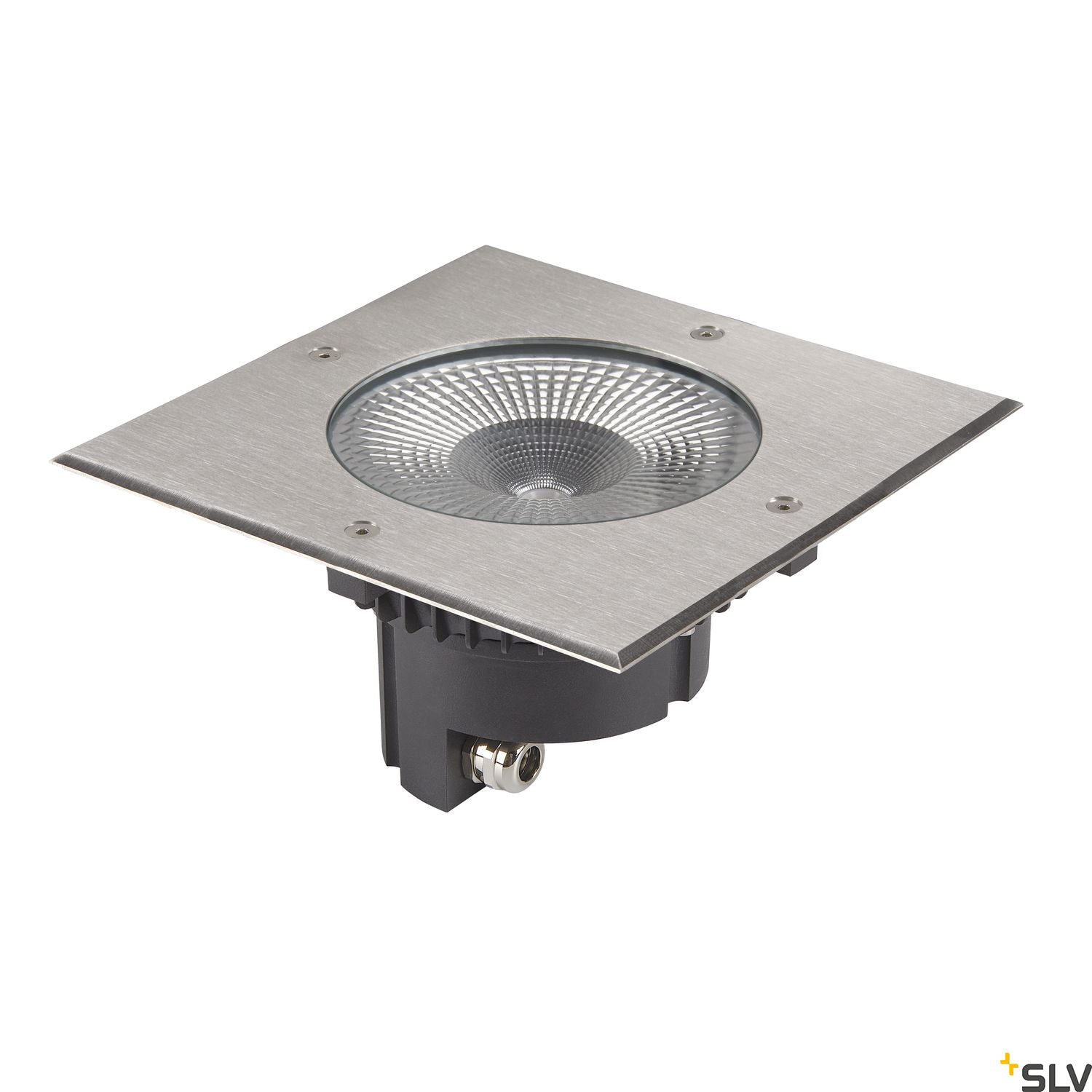 SLV ROCCI 200 EL square, black in-ground light 16W 3000K 120° 1006105