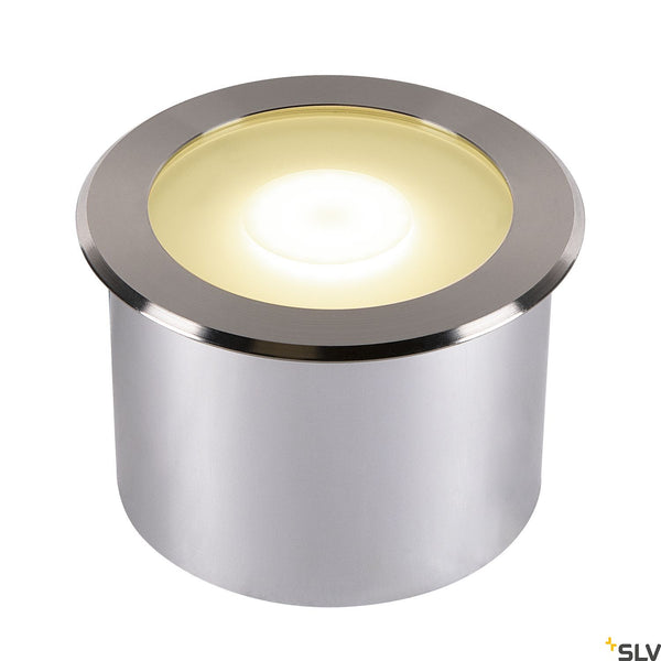 SLV DASAR FLAT 120 EL, stainless steel in-ground light, 7W 4000K 1006107
