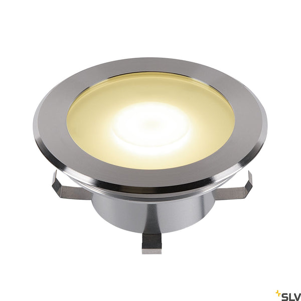 SLV DASAR FLAT 120 EL, stainless steel in-ground light, 7W 4000K 1006107
