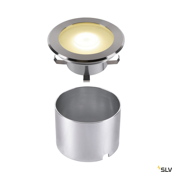 SLV DASAR FLAT 120 EL, stainless steel in-ground light, 7W 4000K 1006107