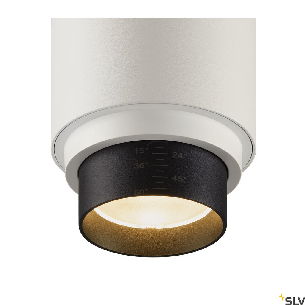 SLV NUMINOS® ZOOM Dimmable, white 3-phase spot, 20W 2700K 15-60° 1006109